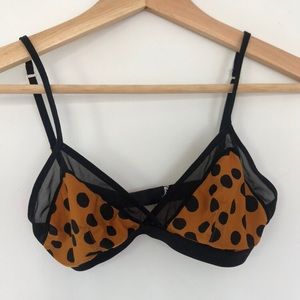 Madewell Polka Dot Bralette Size S